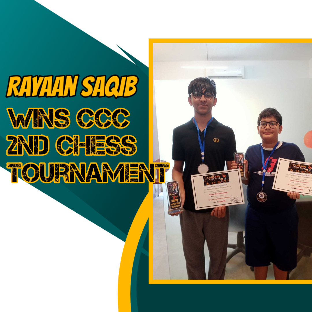 Rayaan Saqib Wins CCC 2nd Chess Tournament